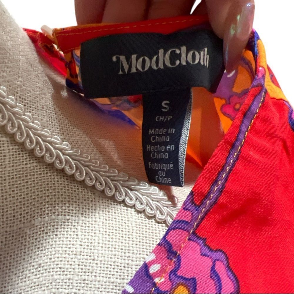 ModCloth My Chillest Thrill Kaftan Dress In Vibrant Multicolor Size S - Picture 2 of 6